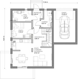 Parter - Dom prefabrykowany całoroczny Sensation II