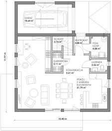 Parter - Dom prefabrykowany całoroczny Combino B