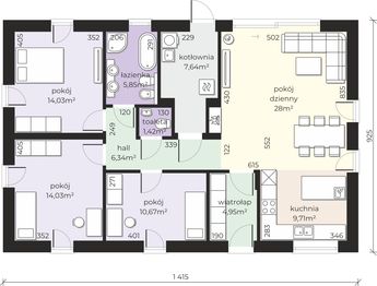 Parter projektu - Dom przy Olchowej 7