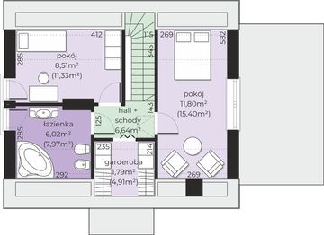 Poddasze projektu - Dom przy Imbirowej 8