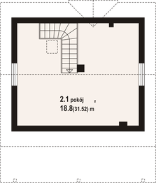 Poddasze projektu - Ostrów 3 dws