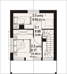 Poddasze projektu - Gajówko 23 dw