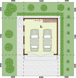 Parter projektu - G350 szkielet drewniany budynek gospodarczy