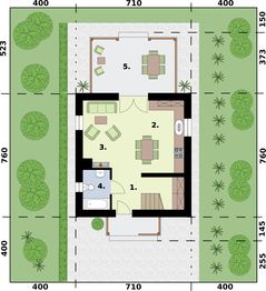 Parter projektu - Orlean 3 C dom mieszkalny, całoroczny