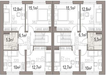Piętro 1 projektu - Fast bliźniak