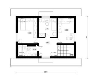 Poddasze projektu - Kubuś 2 - drewniany
