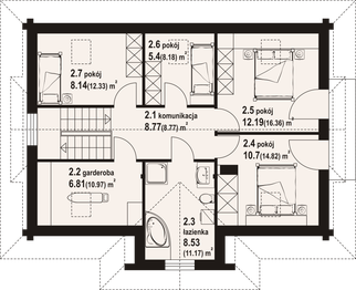 Poddasze projektu - Bukowina 13 dw