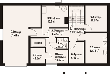 Piwnica projektu - Milicz 59 dw pcr