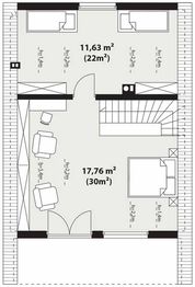 Poddasze projektu - Erna 2 drewniana