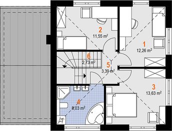 Piętro 1 projektu - Topaz Nano Duo (1863)