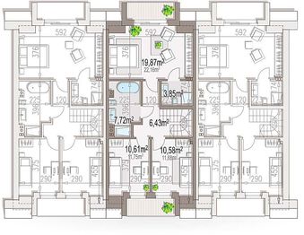 Poddasze projektu - Diana 3 szeregówka