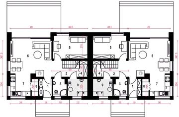 Parter projektu - Morwa bez garażu bliźniak [B-BL]