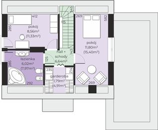 Poddasze projektu - Dom przy Imbirowej 9