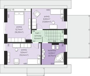 Poddasze projektu - Dom przy Cyprysowej 70