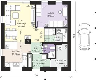 Parter projektu - Dom przy Cyprysowej 71