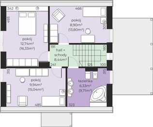 Poddasze projektu - Dom przy Cyprysowej 71