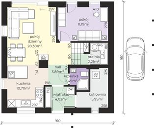 Parter projektu - Dom przy Cyprysowej 68