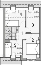 Poddasze projektu - Morski 4 - bliźniak LLL