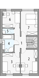 Piętro 1 projektu - Lidia - bliźniak LLL