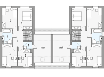 Piętro 1 projektu - Malena - bliźniak LLL