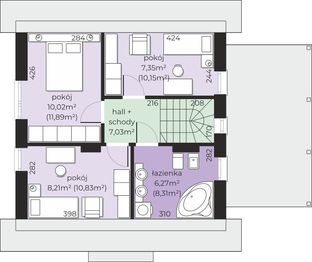 Poddasze projektu - Dom przy Cyprysowej 76