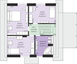 Poddasze projektu - Dom przy Cyprysowej 72