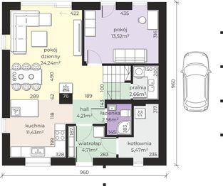 Parter projektu - Dom przy Cyprysowej 73