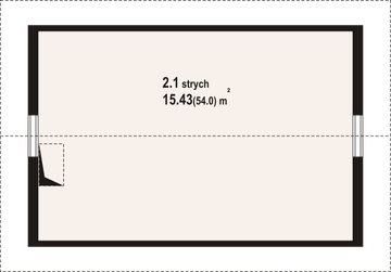 Poddasze projektu - Garaż gd 3