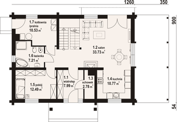 Parter projektu - Jurgów średni 45 dw