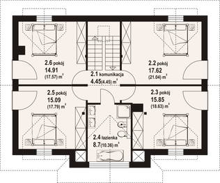 Poddasze projektu - Jurgów średni 45 dw