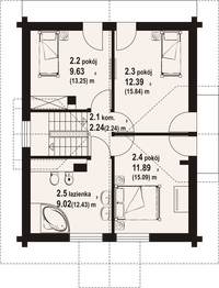 Poddasze projektu - Rydzowo 43 dw