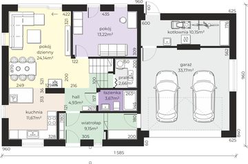 Parter projektu - Dom przy Cyprysowej 75