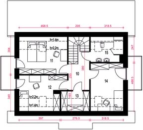 Poddasze projektu - Rodzynka bez garażu [B]