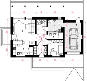 Parter projektu - Rodzynka z garażem 1-st. [A]