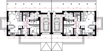 Parter projektu - Rodzynka z garażem 1-st. bliźniak [A-BL]