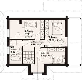 Poddasze projektu - Modrzewo dw 39
