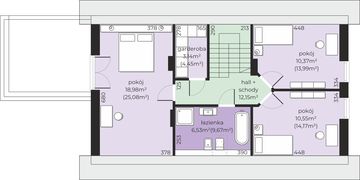 Poddasze projektu - Dom przy Kolorowej 3