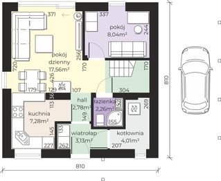 Parter projektu - Dom przy Cyprysowej 77
