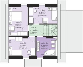 Poddasze projektu - Dom przy Cyprysowej 77