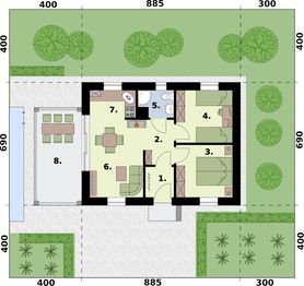 Parter projektu - Lens 2 C dom mieszkalny, całoroczny
