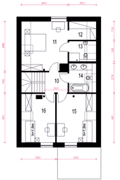 Poddasze projektu - Kosma z garażem 1-st. [A]