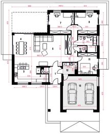 Parter projektu - Magnetyt III z garażem 2-st. [A]