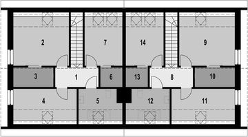 Poddasze projektu - Eco 47 - dwulokalowy