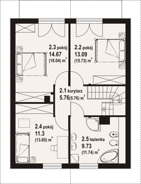 Poddasze projektu - Gładyszowo a3 dw