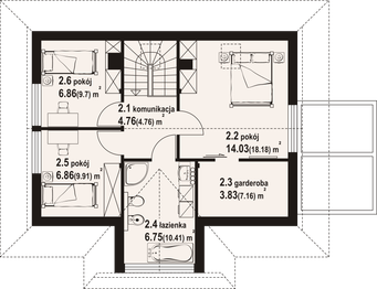 Poddasze projektu - Zawoja 14 dw