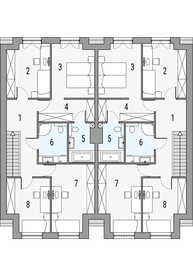 Poddasze projektu - Melodia b2 - dwulokalowy LLL