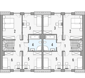Poddasze projektu - Kalipso 4 - dwulokalowy LLL