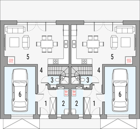 Parter projektu - Kalipso 5 - dwulokalowy PLP