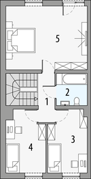 Piętro 1 projektu - Olaf 2 - segment lewy