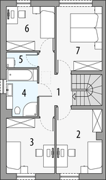 Piętro 1 projektu - Lidia - segment lewy